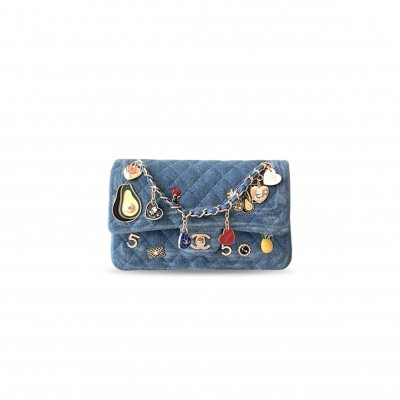 CHANEL MASTER BADGE DENIM BAG AS1112 (25*16*8cm) CHANEL MASTER BADGE DENIM BAG AS1112 (25*16*8cm)